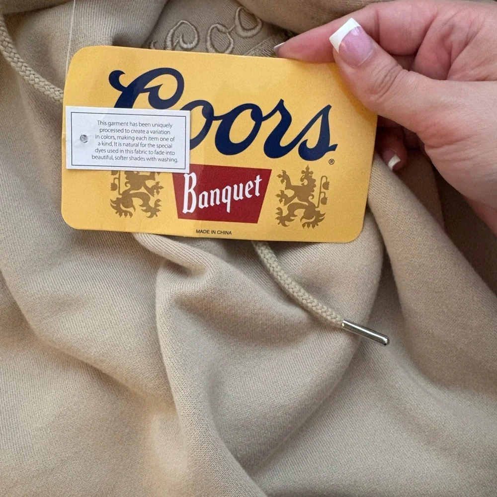 Coors Men’s Hoodie Rodeo Western Pullover Tan Logo 2025 | Size Large | NWT - Picture 6 of 9